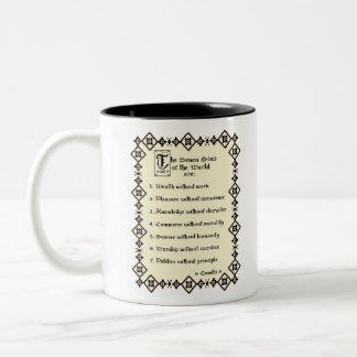 Taza Bicolor Gandhi 7 pecados mortales ©