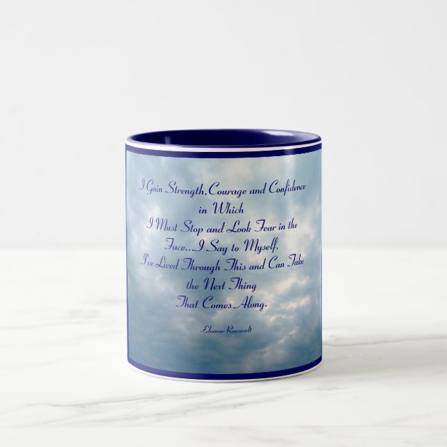 Taza Bicolor Gano fuerza, valor y Confidenc… (Centro)