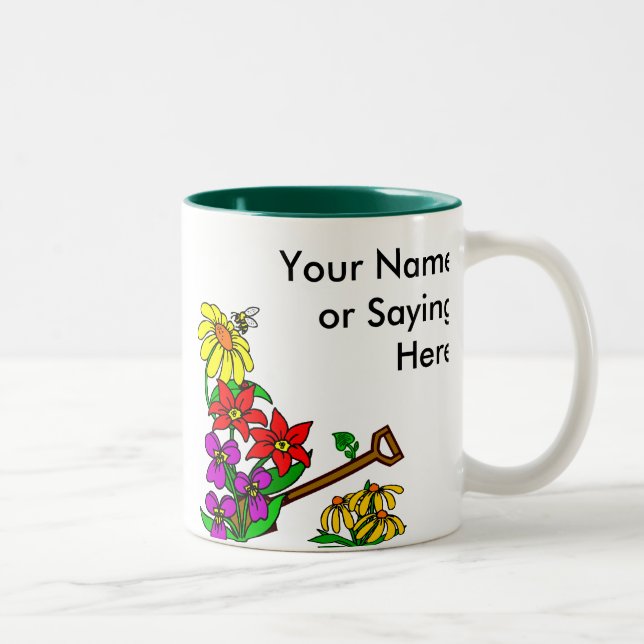 Taza Bicolor Gardener personalizado diciendo (Derecha)