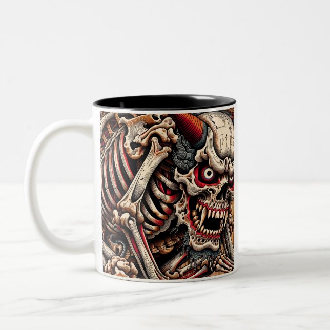 Taza Bicolor Gashadokuro & Bakeneko - Mythical Beasts Edition (Izquierda)
