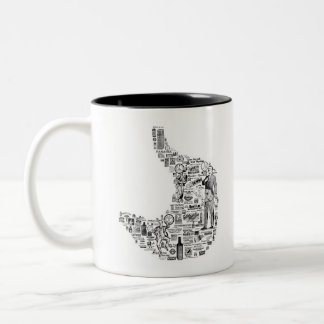 Taza Bicolor Gastroenterología de la vendimia - regalo gastroen