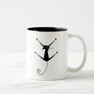 Taza Bicolor Gatito banal negro 10