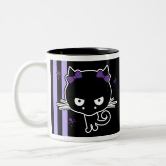 Taza Bicolor Gatito púrpura