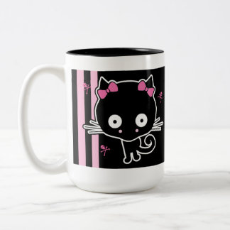 Taza Bicolor Gatito rosado