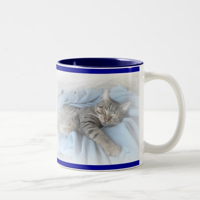Taza Bicolor Gatito soñoliento (Derecha)