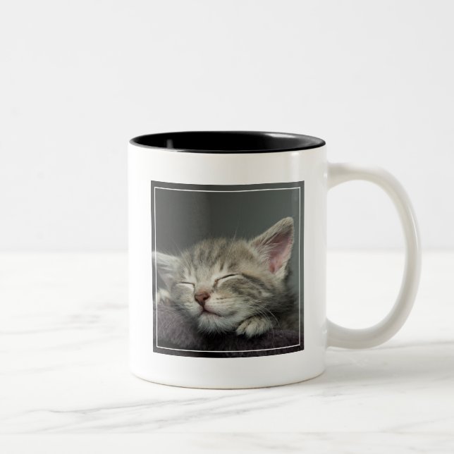 Taza Bicolor Gatito soñoliento (Derecha)