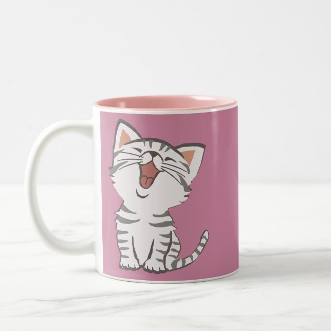 Taza Bicolor Gatito suave (Izquierda)