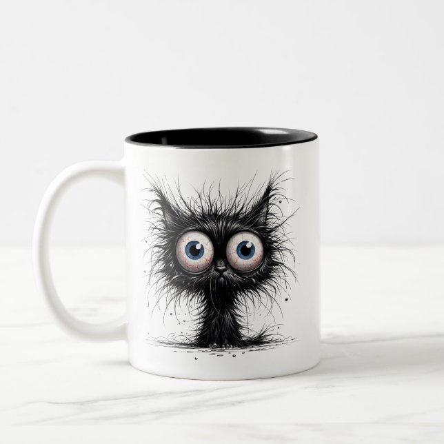 Taza Bicolor Gato afeitado (Izquierda)