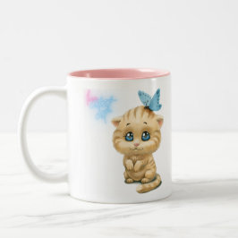 Taza Bicolor gato amigo