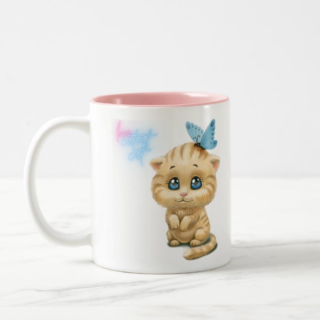 Taza Bicolor gato amigo (Izquierda)