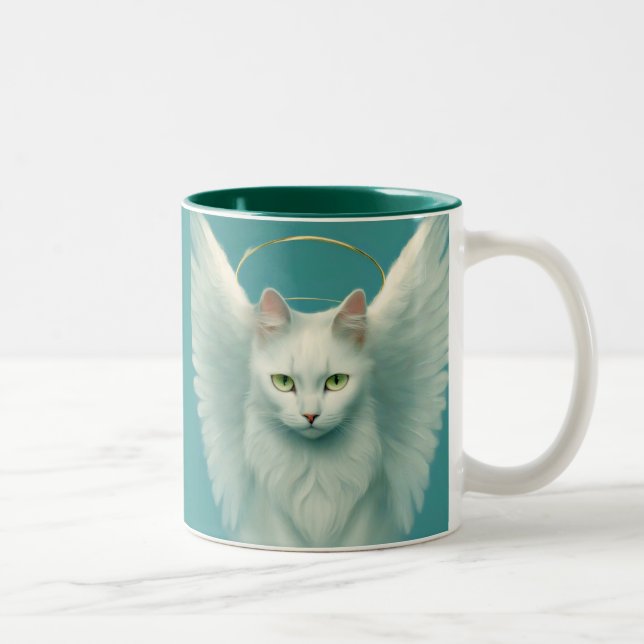 Taza Bicolor gato angelical (Derecha)