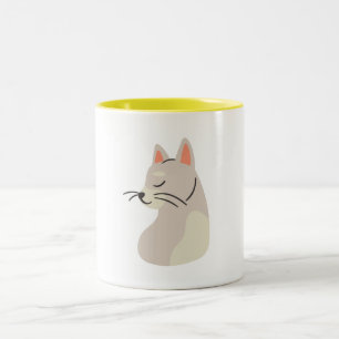 Taza Bicolor Gato animado