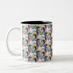 Taza Bicolor Gato Astronauta