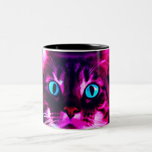 Taza Bicolor gato astronauta