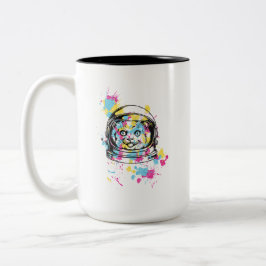 Taza Bicolor Gato Astronauta
