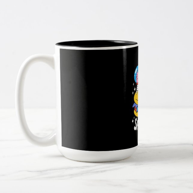 Taza Bicolor Gato astronauta espacial (Izquierda)