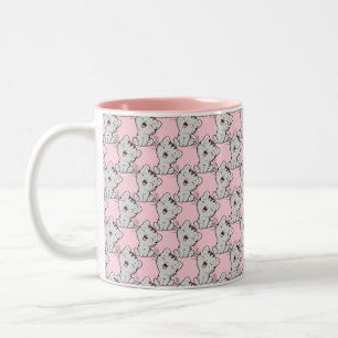 Taza Bicolor Gato atigrado lindo patrón de dibujos animados sob