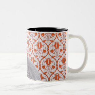 Taza Bicolor Gato (azul ruso) y fondo del papel pintado