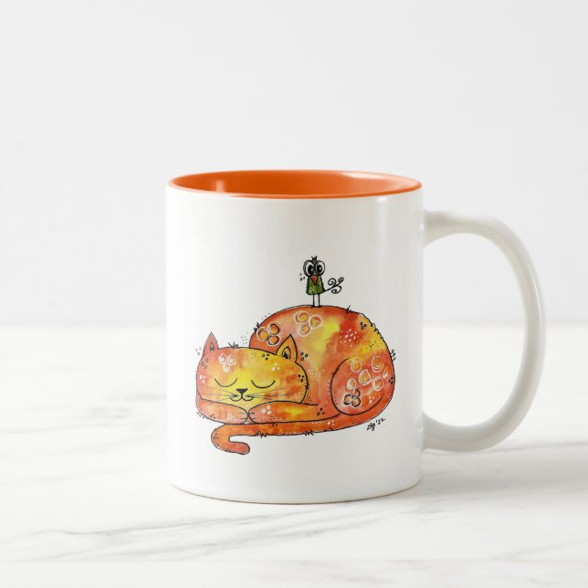 Taza Bicolor Gato caprichoso (Derecha)