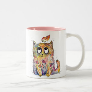 Taza Bicolor Gato chiflado