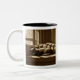 Taza Bicolor Gato de animal espiritual