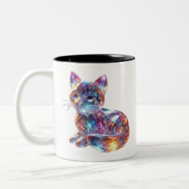 Taza Bicolor Gato de cristal
