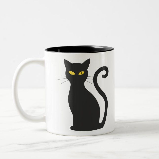 Taza Bicolor Gato de Halloween (Izquierda)