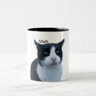 Taza Bicolor Gato de "Meh"