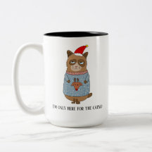 Gato de Navidad divertido y sarcástico