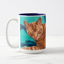 Taza Bicolor Gato de Quilter