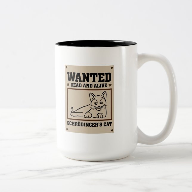 Taza Bicolor Gato de Schrodinger (Derecha)