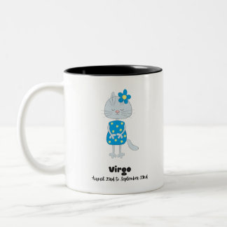 Taza Bicolor Gato de Virgo Zodiac