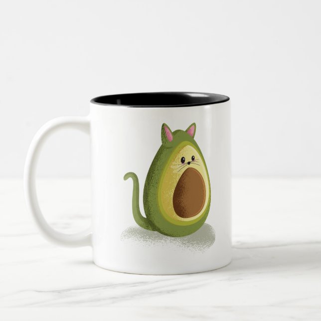 Taza Bicolor Gato del aguacate (Izquierda)