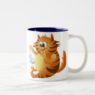 Taza Bicolor Gato del jengibre