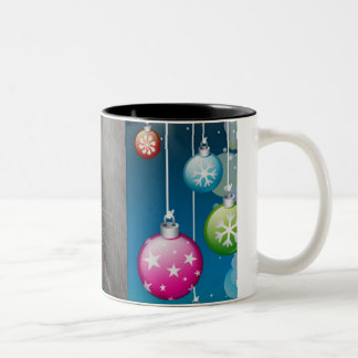 Taza Bicolor Gato del navidad