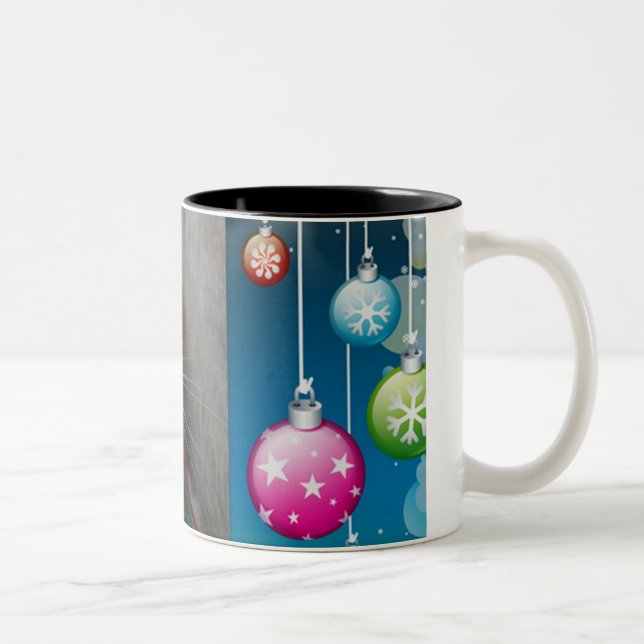 Taza Bicolor Gato del navidad (Derecha)