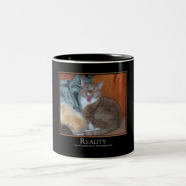 Taza Bicolor Gato Demotivator (Centro)