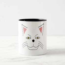 Taza Bicolor gato espeluznante maúlla maúlla