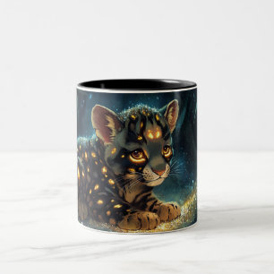 Taza Bicolor gato Estilo Dibujos Animados vibrante Lindo Colori