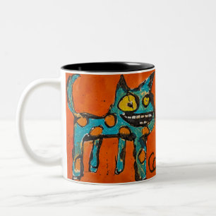 Taza Bicolor Gato feliz
