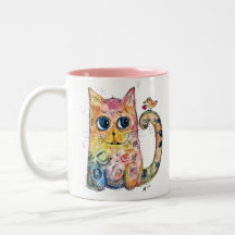 Gato Feliz Caprichoso y Lindo con Pájaro