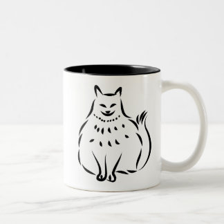 Taza Bicolor Gato gordo