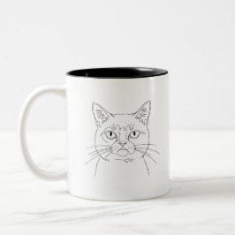 Taza Bicolor Gato gruñón Mug