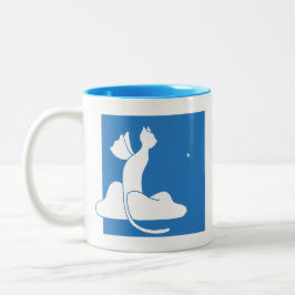 Taza Bicolor Gato guardián