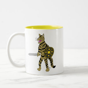 Taza Bicolor Gato guerrero