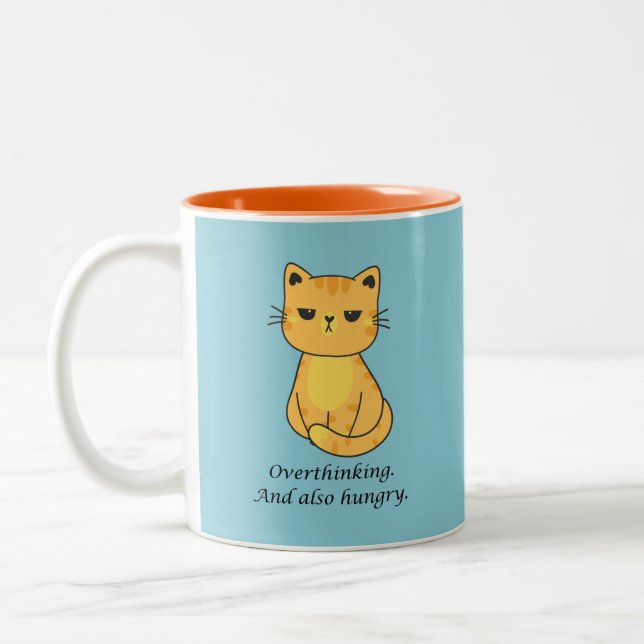 Taza Bicolor Gato Hambriento (Izquierda)