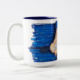 Taza Bicolor Gato Jugador Jengibre