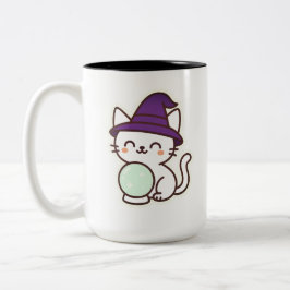 Taza Bicolor Gato Kawaii Halloween - Magnífico y adorable Spook