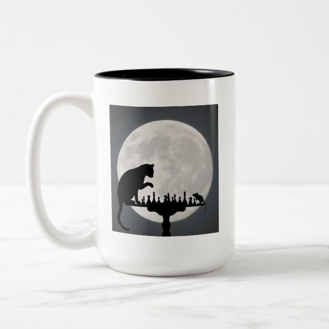 Taza Bicolor Gato Kitty (Izquierda)