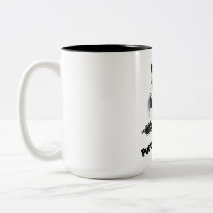 Taza Bicolor Gato lindo con trombona